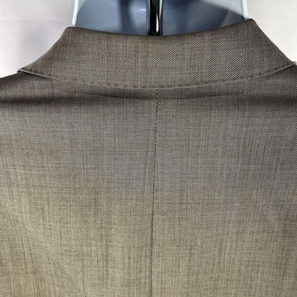 BROOKS BROTHERS BLAZER APPROX MENS 44 BEIGE BROWN TWO BUTTON WOOL SINGLE BREAST - Picture 8 of 12
